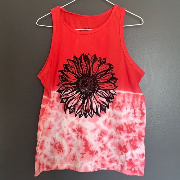 Classic Pacific Sun Tie Dye Sunflower Tank Top S - Picture 1 of 2